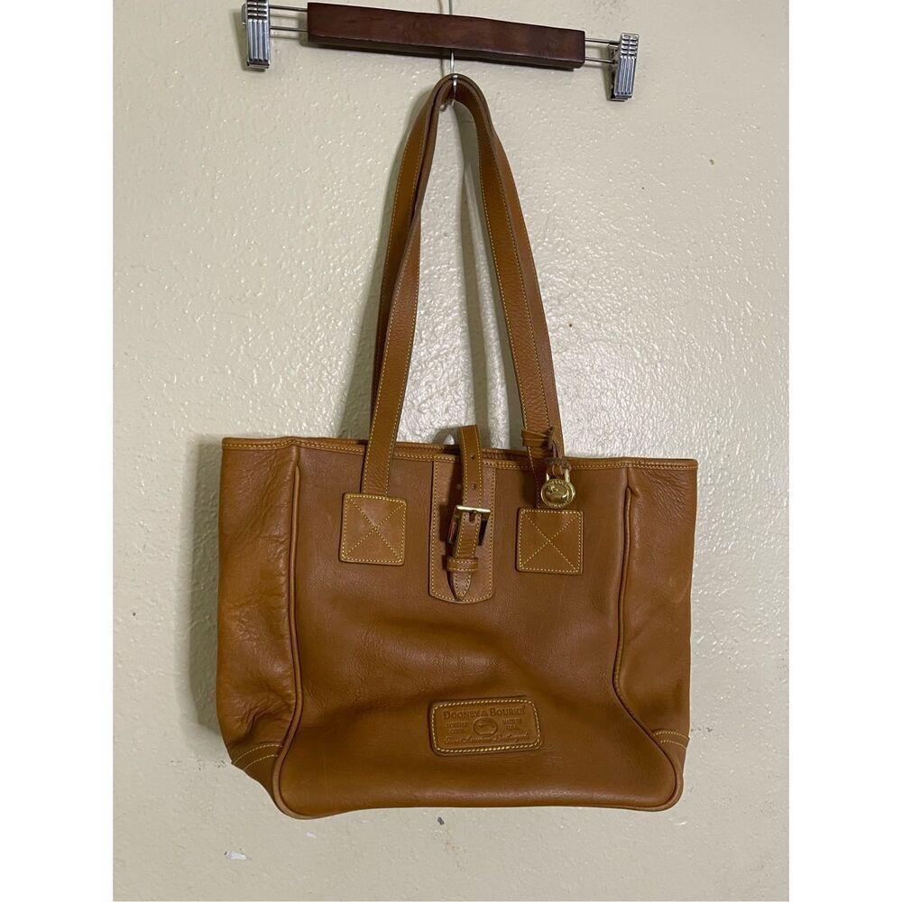 Vintage Dooney & Bourke Brown Leather Shoulder Bag Made in USA